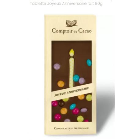 Tablette joyeux anniversaire lait