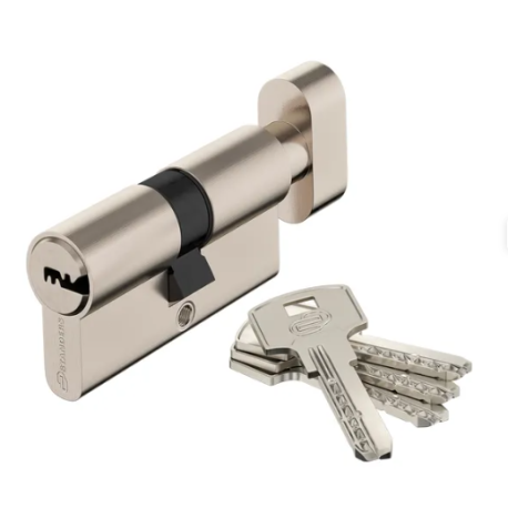 Cylindre de serrure STANDERS Ares à bouton L.30 + 30mm 4 clés
