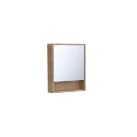 Armoire de toilette l.60 cm H.75 cm P.16 cm, chêne naturel, SENSEA Natural