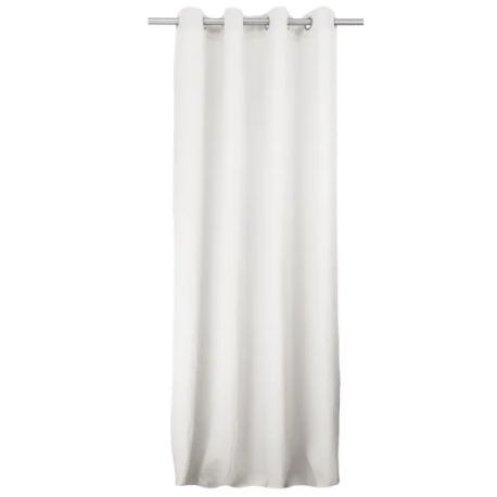 Rideau tamisant, Suzan, coton, blanc H.280 x l.140 cm INSPIRE