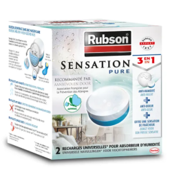Lot de 2 recharges tablette pour absorbeur d'humidité RUBSON Sensation 12 m²
