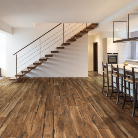 3.48 m² de Carrelage sol intérieur / mur intérieur effet bois naturel foncé Blade l.24 x L.