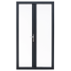 Porte-fenêtre alu Essentiel H215cm X L140cm cm, gris ant., 2 vantaux