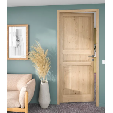 Bloc-porte Elba chêne H.204 x l.93 cm, poussant gauche
