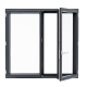 Fenêtre alu Essentiel H.135xl.140cm gris 2 vantaux