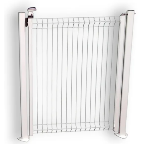 Portillon pour piscine en acier CLOSE&SWIM V2, L.95xH.142,7 cm, blanc