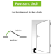 Bloc-porte MDF Viena, H.204 x l.83 cm, poussant droit
