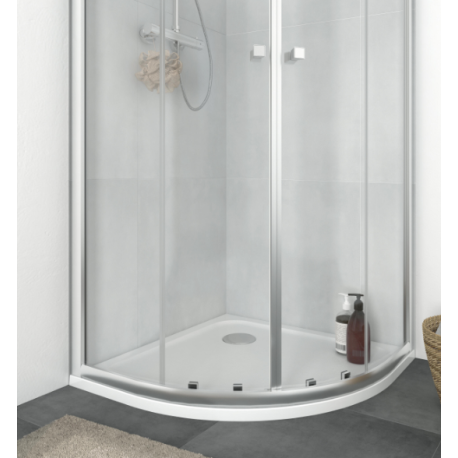 Receveur de douche, résine 1/4 de cercle l.90 cm, Easy light