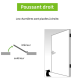 Bloc-porte Charme épicéa H.204 x l.73 cm, poussant droit