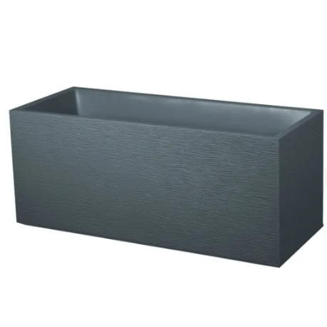 Jardinière plastique EDA L.99.5 x l.39 x H.43 cm anthracite