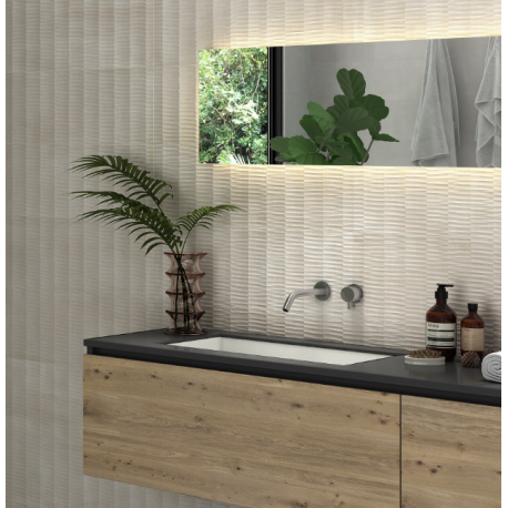 5.80 m² de Carrelage mural effet béton beige mat l.24 x L.69 cm Eclipse