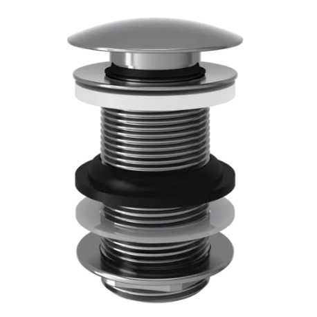 Bonde clic-clac pour lavabo, gris / argent / chrome, Diam.66 mm, EQUATION