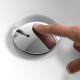Bonde clic-clac pour lavabo, gris / argent / chrome, Diam.66 mm, EQUATION