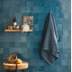 2.70 m² de Carrelage mur intérieur effet zellige bleu turquoise Zellie l.10 x L.10 cm