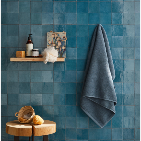 2.70 m² de Carrelage mur intérieur effet zellige bleu turquoise Zellie l.10 x L.10 cm