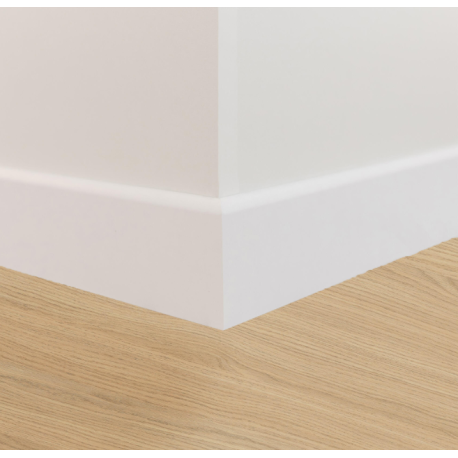 Lot de 5 plinthes mdf, blanches, H. 7.8 x L. 2.4 m, Ep.12 mm ARTENS
