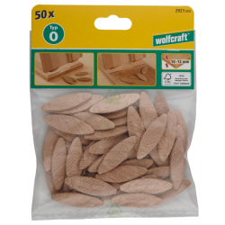 Lot de 50 chevilles type lamello n°0 WOLFCRAFT Lamelles d’assemblage