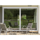 Baie coulissante alu avec volet roulant fil.215x240 blanc Premium Rome dorm 160