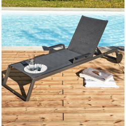 Bain de soleil en aluminium NATERIAL Odyssea gris