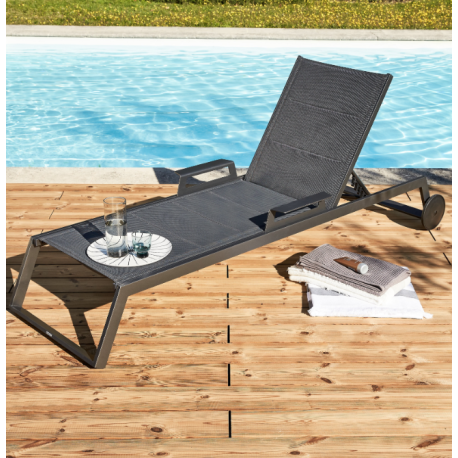 Bain de soleil en aluminium NATERIAL Odyssea gris