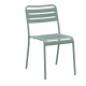 Chaise de jardin CAFE empilable en métal coloris vert agave