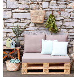 LOT DE 3 COUSSINS PALETTE FERIA TAUPE