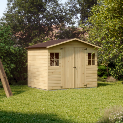 Abri de jardin bois, 5,33 m², Ep. 12 mm, Naterial Denali