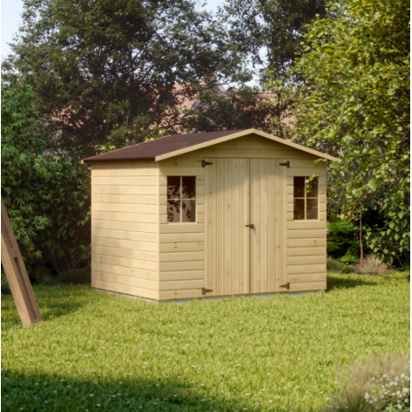 Abri de jardin bois, 5,33 m², Ep. 12 mm, Naterial Denali