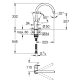 Mitigeur de cuisine chrome, GROHE, Start Clova bec haut - QuickFix