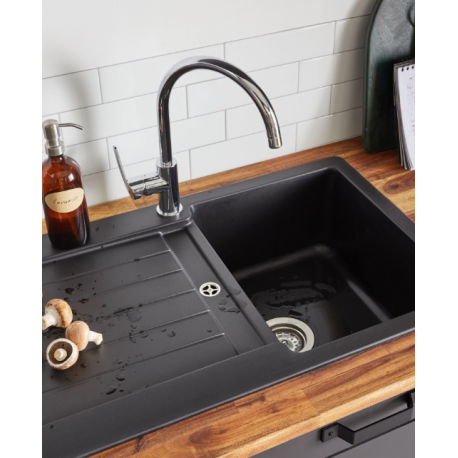 Mitigeur de cuisine chrome, GROHE, Start Clova bec haut - QuickFix
