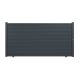 Portail coulissant aluminium Prado gris, l.400 x H.177 cm