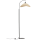 Lampadaire Kasteli nature, métal, noir, H.175 cm, E27