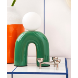 Lampe Pop U, céramique, vert, G9