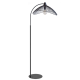 Lampadaire Kasteli, acier, noir, H.175 cm, E27