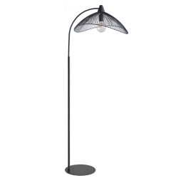 Lampadaire Kasteli, acier, noir, H.175 cm, E27
