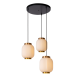 Suspension Gosse porcelaine, blanc, l.40 cm, E27