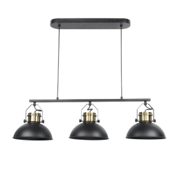 Suspension Ted fer, noir, Diam.25.5 cm INSPIRE, E27