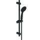Pommeau de douche 3 jets, flexible et barre noir JACOB DELAFON Oscar