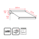 Store banne motorisé 3.95 x 3.5 m Loby gris LED, toile acrylique gris