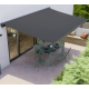 Store banne manuel 3.95 x 3 m Loby gris, toile acrylique gris