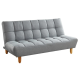 Canapé 3 places convertible clic clac en tissu gris ESTEBAN