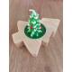 Bougeoir en bois "Noël" avec sa bougie