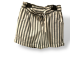 Short à rayures verticales gris / écru