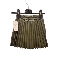 Jupe similicuir kaki 4ans