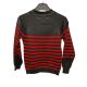 Pull rayé noir et rouge 4ans