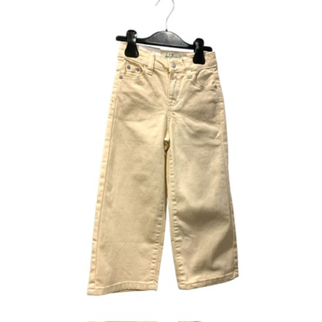 Pantalon beige jambes larges