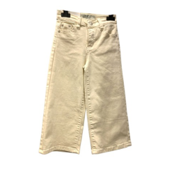 Pantalon crème jambe large 