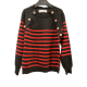 Pull rayé noire et rouge 6ans