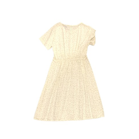 Robe blanche fleurs écru 10 ans