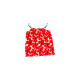 Top motif fleurs rouge 10 ans